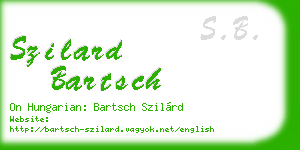 szilard bartsch business card